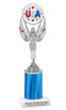Patriotic theme trophy for your patriotic pageants, 4th of July events, contests, and more!  Choice of color and trophy height. 