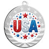 Patriotic-USA medal available in gold, silver or bronze. Great for your patriotic events, Patriotic themed pageants, 4th of July cookout events and more.  