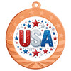 Patriotic-USA medal available in gold, silver or bronze. Great for your patriotic events, Patriotic themed pageants, 4th of July cookout events and more.  