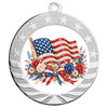 Patriotic-USA medal available in gold, silver or bronze. Great for your patriotic events, Patriotic themed pageants, 4th of July cookout events and more.  