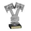 Automotive trophy.  Great trophy for car shows, contests, car guys and more.  Choice of base.    6" to 8" tall trophy