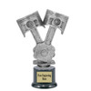 Automotive trophy.  Great trophy for car shows, contests, car guys and more.  Choice of base.    6" to 8" tall trophy