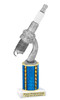 Automotive trophy.  Great trophy for car shows, contests, car guys and more.  Choice of base, column color and trophy height