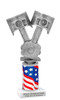 Automotive trophy.  Great trophy for car shows, contests, car guys and more.  Choice of base, column color and trophy height