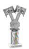 Automotive trophy.  Great trophy for car shows, contests, car guys and more.  Choice of base, column color and trophy height