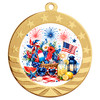 Patriotic-USA medal available in gold, silver or bronze. Great for your patriotic events, Patriotic themed pageants, 4th of July cookout events and more.  