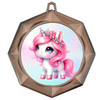 Cute, colorful  Unicorn medal with choice of gold, silver or bronze finish.  Free neck ribbon and engraved disc on back.  43273