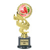 Watermelon trophy. 6" - 8" tall.  Great for your Watermelon Festival events,  baking, cookies, dessert competitions,  and more. 