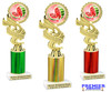 Watermelon theme trophy.   Great for your Watermelon Festivals, contests, activities and more  Choice of color and trophy height. 