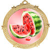 Watermelon medal with choice of medal finish.  Great for your themed pageants, festivals, eating or growing contests.  