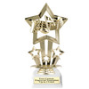 Music theme trophy.  6 - 8" tall with choice of base.  Great for your karaoke, singing contests, talent competitions and more!