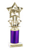 Great for your karaoke, singing contests, talent competitions and more!  Choice of color and trophy height. 