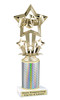 Great for your karaoke, singing contests, talent competitions and more!  Choice of color and trophy height. 