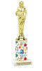 School theme column with choice of figure and trophy height.  Great for your BTS pageants, events and contests