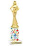 School theme column with choice of figure and trophy height.  Great for your BTS pageants, events and contests