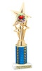 School theme trophy with choice of color and trophy height.  Great for your BTS pageants, events and contests