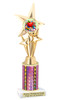 School theme trophy with choice of color and trophy height.  Great for your BTS pageants, events and contests