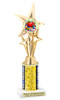 School theme trophy with choice of color and trophy height.  Great for your BTS pageants, events and contests