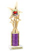School theme trophy with choice of color and trophy height.  Great for your BTS pageants, events and contests