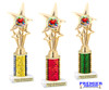 School theme trophy with choice of color and trophy height.  Great for your BTS pageants, events and contests