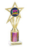 School theme trophy. Great for BTS events, pageants, contests or your students. Numerous trophy heights available.  Choice of column color