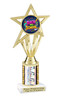 School theme trophy. Great for BTS events, pageants, contests or your students. Numerous trophy heights available.  Choice of column color