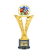 School theme trophy.  Great for BTS events, pageants, contests or your students.  6"- 8" tall depending on base