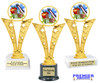 School theme trophy.  Great for BTS events, pageants, contests or your students.  6"- 8" tall depending on base