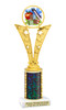 School theme trophy. Great for BTS events, pageants, contests or your students. Numerous trophy heights available.  Choice of column color