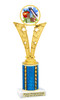 School theme trophy. Great for BTS events, pageants, contests or your students. Numerous trophy heights available.  Choice of column color