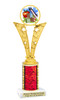 School theme trophy. Great for BTS events, pageants, contests or your students. Numerous trophy heights available.  Choice of column color