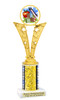 School theme trophy. Great for BTS events, pageants, contests or your students. Numerous trophy heights available.  Choice of column color