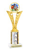 School theme trophy. Great for BTS events, pageants, contests or your students. Numerous trophy heights available.  Choice of column color