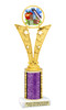School theme trophy. Great for BTS events, pageants, contests or your students. Numerous trophy heights available.  Choice of column color