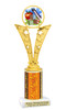 School theme trophy. Great for BTS events, pageants, contests or your students. Numerous trophy heights available.  Choice of column color