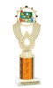 School theme trophy. Great for BTS events, pageants, contests or your students. Numerous trophy heights available.  Choice of column color