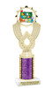 School theme trophy. Great for BTS events, pageants, contests or your students. Numerous trophy heights available.  Choice of column color