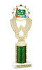 School theme trophy. Great for BTS events, pageants, contests or your students. Numerous trophy heights available.  Choice of column color
