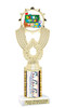 School theme trophy. Great for BTS events, pageants, contests or your students. Numerous trophy heights available.  Choice of column color