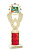 School theme trophy. Great for BTS events, pageants, contests or your students. Numerous trophy heights available.  Choice of column color