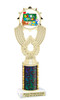 School theme trophy. Great for BTS events, pageants, contests or your students. Numerous trophy heights available.  Choice of column color
