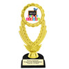 School theme trophy.  Great for BTS events, pageants, contests or your students.  6"- 8" tall depending on base