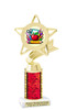 School theme trophy. Great for BTS events, pageants, contests or your students. Numerous trophy heights available.  Choice of column color