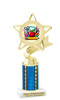 School theme trophy. Great for BTS events, pageants, contests or your students. Numerous trophy heights available.  Choice of column color