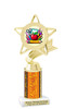 School theme trophy. Great for BTS events, pageants, contests or your students. Numerous trophy heights available.  Choice of column color