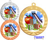 School - Back to School theme medal.  Great for Back to School events, pageants and more.  Includes free back of medal engraving and neck ribbon