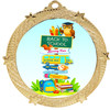 School - Back to School theme medal.  Great for Back to School events, pageants and more.  Includes free back of medal engraving and neck ribbon