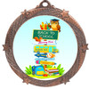 School - Back to School theme medal.  Great for Back to School events, pageants and more.  Includes free back of medal engraving and neck ribbon