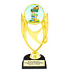 School theme trophy.  Great for BTS events, pageants, contests or your students.  6"- 8" tall depending on base