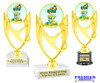 School theme trophy.  Great for BTS events, pageants, contests or your students.  6"- 8" tall depending on base